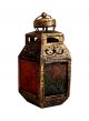 Arabic Hanging Candle Lantern Gold/Brown 17centimeter