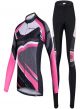 Long Sleeve Breathable Cycling Sportswear Clothing Set For Woman, Including Padded Jersey And Close-Fitting Trouser-L