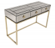 Wooden Bessie Console Table Grey/Gold for majlis