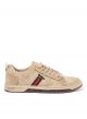 Contrast Side Stripe Suedette Sneakers